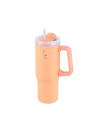 Θερμός Straw Tumbler XL 900ml Peach Fuzz Estia Home Art Save the Aegean 01-28626