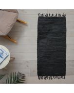 Δερμάτινο Χαλάκι 60x120cm Leather Flat Black San Lorentzo 1372BBLACK 