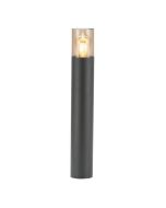 Κολωνάκι Αλουμινίου IP54 Ø9xH50cm 1xE27 220-240V 50/60Hz Μαύρο Eurolamp 145-20622