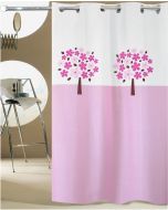 ΚΟΥΡΤΙΝΑ ΜΠΑΝΙΟΥ TREE HOOKLESS 180(Μ)X180(Υ) ΡΟΖ San Lorentzo 1957 PINK