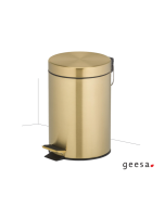 Χαρτοδοχείο Επιδαπέδιο 3lt 100% Inox Ø22x23,5 cm Gold Brushed PVD Geesa 634-211