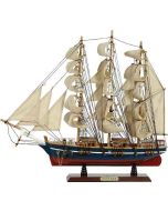 Ξύλινο Καράβι Ιστιοφόρο Cutty Sark 70x13xH60cm,Χρώμα Μπλε-Κόκκινο 31112