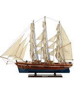 Ξύλινο Καράβι Ιστιοφόρο Cutty Sark 90x17xH75cm Χρώμα Λευκό-Μπλε 31116