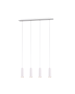 Κρεμαστό Φωτιστικό Ράγα Λευκή 75xH150cm Τετράφωτη 4xGU10 Trio Lighting Marley 312400401