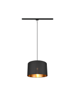  Μοντέρνο Κρεμαστό Φωτιστικό Μονόφωτο Ράγας 40cm 1xE27 Μαύρο Χρώμα Trio Lighting Duoline 73820180