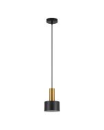 SE21-GM-4-MS1 ADEPT TUBE Gold Matt Pendant Black Metal Shade+ HOMELIGHTING 77-8631