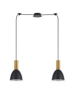 SE21-GM-4-BL2-MS2 ADEPT TUBE Gold Matt Pendant Black Metal Shade+ HOMELIGHTING 77-8641