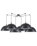 SE21-BR-10-BL6-MS50 MAGNUM Bronze Metal Pendant Black Shade with Black Fabric Cable+ HOMELIGHTING 77-8700