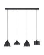 SE21-BL-B10-4BL-MS123 ADEPT FLEX Black Metal Shade Pendant+ HOMELIGHTING 77-8957