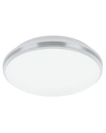 Πλαφονιέρα Οροφής Λευκή IP44 Ανθυγρή 34xH6,5cm LED 4000K 1900lm Eglo Pinetto 900365