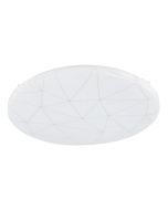 Πλαφονιέρα Οροφής Μοντέρνα Πλαστική Ø38cm Λευκή LED 3000K 2300lm Eglo Rende 900612