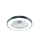 ΑΝΕΜΙΣΤΗΡΑΣ ΟΡΟΦΗΣ ΠΛΑΦΟΝΙΕΡΑ ΜΑΥΡΗ DIMMABLE DC22W Φ50 7 ΔΙΑΦΑΝH ABS ΠΤΕΡΥΓΙΑ ΤΗΛΕΧΕΙΡΙΣΤΗΡΙΟ ACA FANOKBL10G