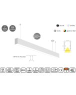MP44.70P-395-H-3-O-OF-WH Linear Profile Lighting Ceiling 44.5x70mm 395cm HOMELIGHTING 77-20890
