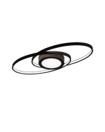 Πλαφονιέρα Οροφής Μέταλλο Ανθρακί 57xH4cm LED 28w 3000K 3400lm Switch Dimmer Trio Lighting Galaxy R62991142