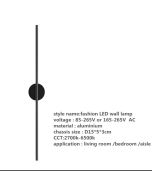 SE LED 80 VIOLA BLACK WALL LAMP 12W 3000K 2 YEARS WARRANTY HOMELIGHTING 77-50482