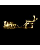 REINDEER WITH SLEIGH, 312 LED ΣΧΕΔ. 13m ΜΟΝΟΚ. ΦΩΤΟΣ., WW ΣΤΑΘ., IP65, 65X64X30 & 59X22X29CM, 1. ACA X083121214N