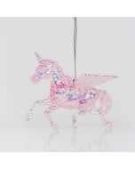 ΜΟΝΟΚΕΡΟΣ ΑΚΡΥΛΙΚΟΣ ΙΡΙΔΙΖΩΝ, ΡΟΖ, ΜΕ GLITTER, 10x7cm Eurolamp 600-44619