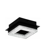 Eglo Fradelo Μοντέρνα Πλαφονιέρα Οροφής με Ενσωματωμένο LED και Κρύσταλλα σε Μαύρο χρώμα 14cm 99324