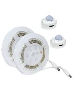 LED SMD BED STRIP KIT 2X1.2M IP65 4000K WITH 2 SENSORS & 12V DC PLUG DRIVER ACA SLIPO2