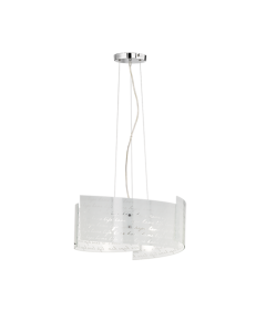 Κρεμαστό Φωτιστικό 50xH150cm Τρίφωτο 3xE27 Λευκό Trio Lighting Signa 302500301