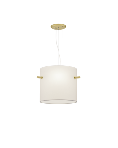 Κρεμαστό Φωτιστικό 65xH150cm Τρίφωτο 3xE27 Brass Mat-White Trio Lighting Camden 308300308