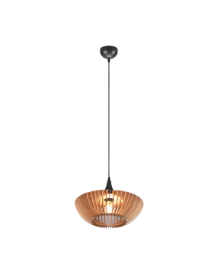 Μοντέρνο Κρεμαστό Ξύλο Φυσικό 40xH26cm 1xE27 Trio Lighting Colino 315900142