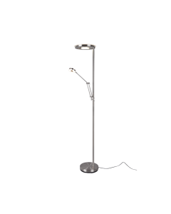 Φωτιστικό Δαπέδου Nickel Mat 30xH181cm Led 32w 2700+4000K 3700lm Touch Trio Lighting Barrie 424210307