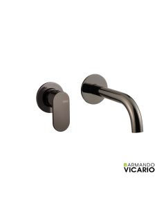 Μπαταρία Νιπτήρα Εντοιχισμού 2 Οπών Armando Vicario Slim Black Chrome 500045-405