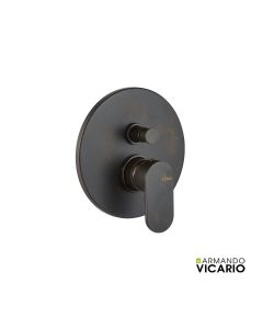 Μίκτης Εντοιχισμού 2 Εξόδων με Εκτροπέα Armando Vicario Slim Rusty Black 500050D-424