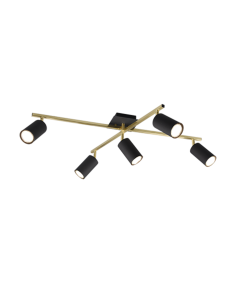 Marley Σποτ με 5 Φώτα και Ντουί GU10 σε Μαύρο Χρώμα Trio Lighting 612400580