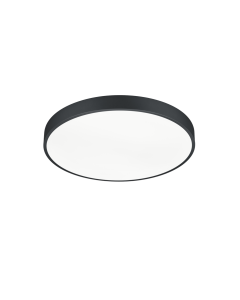 Μεταλλική Πλαφονιέρα Οροφής Μαύρη 49xH6cm LED 52,5w 6200lm, 2300+3000+4000K Trio Lighting Waco 627415032