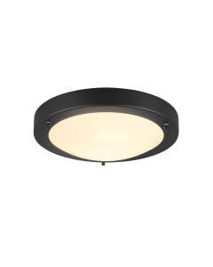 Πλαφονιέρα IP44 31xH8cm 1xE27 Μέταλλο Μαύρο Ματ Trio Lighting Condus 6801011-32