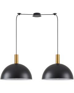 SE21-GM-4-BL2-MS40 ADEPT TUBE Gold Matt Pendant Black Metal Shade+ HOMELIGHTING 77-8591