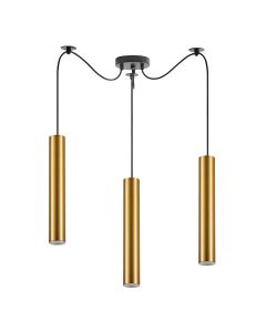 SE21-GM-5-BL3 ADEPT TUBE GOLD MATT Gold Matt Pendant+ HOMELIGHTING 77-8680