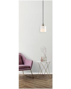 SE21-BR-10-SH1  MAGNUM BRONZE White Shade Pendant+ HOMELIGHTING 77-8725