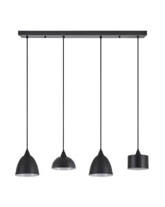 SE21-BL-B10-4BL-MS123 ADEPT FLEX Black Metal Shade Pendant+ HOMELIGHTING 77-8957