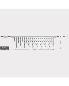 ΒΡΟΧΗ,144 LED 3mm,36V,ΕΠΕΚΤ ΩΣ 3,8 ΠΡΟΓΡΑΜΜΑΤΑ,ΜΕΤΑΣΧΗΜ/ΣΤΗ ΜΕ ΜΝΗΜΗ,ΠΡΟΕΚΤ ΠΑΡΟΧΗΣ 300cm,ΔΙΑΦΑΝΟ ΚΑΛΩΔΙΟ,ΛΕΥΚΟ LED,300x60cm (5/7/5/7),ΙΡ44 600-11354