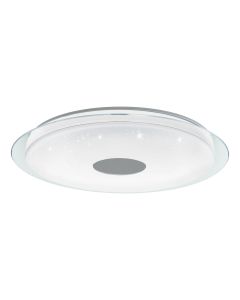 Πλαφονιέρα Οροφής Λευκή 77xH9,5cm LED 2700-6500Κ 5350lm Εφαρμογή-Τηλεχειριστήριο Eglo Lanciano 900006