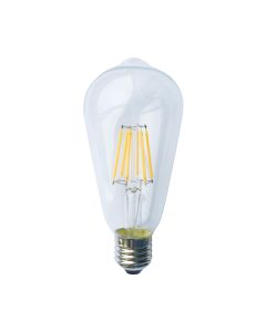 LED FILAMENT E27 ST64  8W 2700K 230V AC 890LM RA80 ACA EDIS8WW