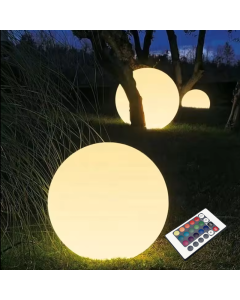 ΗΛΙΑΚΗ/ΕΠΑΝΑΦΟΡΤΙΖΟΜΕΝΗ RGBW LED ΜΠΑΛΑ D25cm IP54 LiFePO4 1800mAh ACA SOLB25RGBW