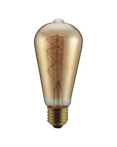 ΛΑΜΠΑ LED ST64 FILAMENT "DECOR" 5W E27 2000K 220-240V DIMMABLE  GOLD 147-78701