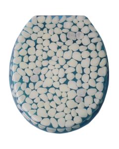 ΚΑΠΑΚΙ WC WHITE PEBBLES 36(φ)x43(μ) ΜΠΛΕ San Lorentzo 8039