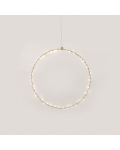 "D30CM SILVER ROUND" 45 ΜΙΝΙ LED ΛΑΜ, WW, ΑΣΗΜΙ ΚΑΛΩΔ. ΧΑΛΚΟΥ,ΑΝΤΑΠΤ.(3VDC),IP44, 3M ΔΙΑΦ ΚΑΛ ACA X064514227