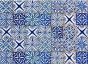 Blue Azulejos L πλάτη προστασίας τοίχου εστιών κουζίνας (67215) Ango