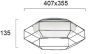 Πλαφονιέρα Μαύρη L407xH135mm Led 12w 3000K 960lm Monte Viokef 4227400