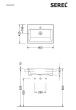 Νιπτήρας Πορσελάνη 60x42cm Ένθετος χωρίς υπερχείλιση Serel 3042-300 