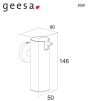 Διανομέας Ντισπένσερ Επίτοιχο 125 ml Inox Geesa Tiger 3060-111