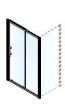 Πόρτα Ντουσιέρας 120 εκ. 1 Σταθερό+ 1 Συρόμενο, Χρώμιο, 6 χιλ.Clean Glass, Ύψος 195 εκ. Devon Flow Slider 1+1 SLF120C-100