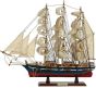 Ξύλινο Καράβι Ιστιοφόρο Cutty Sark 90x17xH75cm Χρώμα Μπλε-Κόκκινο 31115