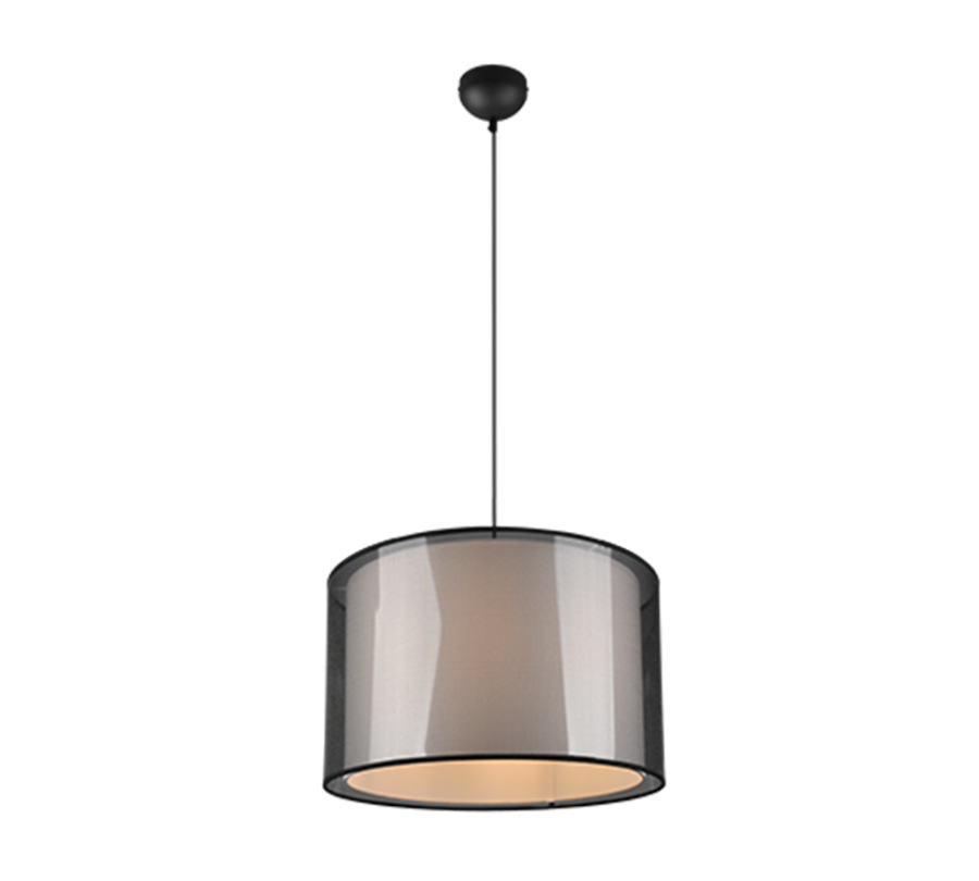 Κρεμαστό Φωτιστικό 45xH150cm Μονόφωτο 1xE27 Μαύρο Trio Lighting Burton 311400132